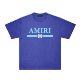 Amiri Washed Distressed T Shirt Printed Trendy Pure Cotton